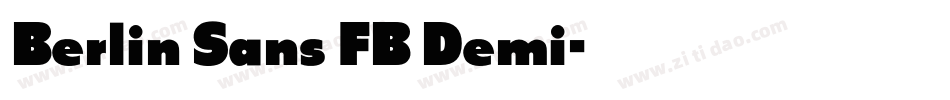 Berlin Sans FB Demi字体转换
